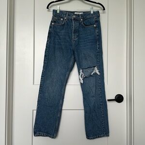 Top shop wide leg high-waisted jeans